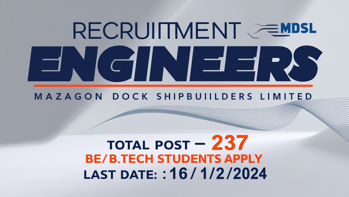 MDSL (Mazagon Dock Shipbuilders Ltd recruitment