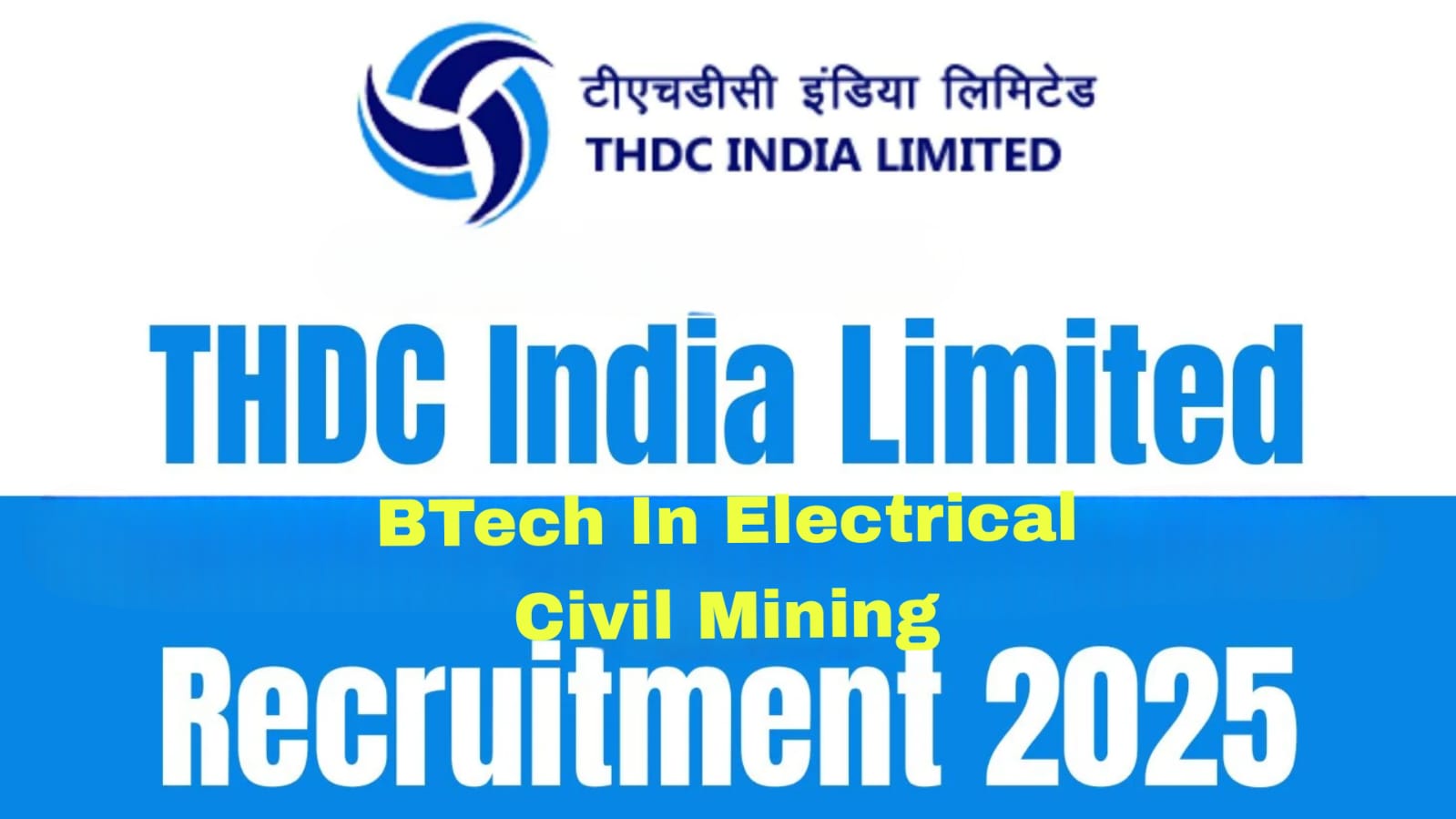New Job Opening In THDC India Limited